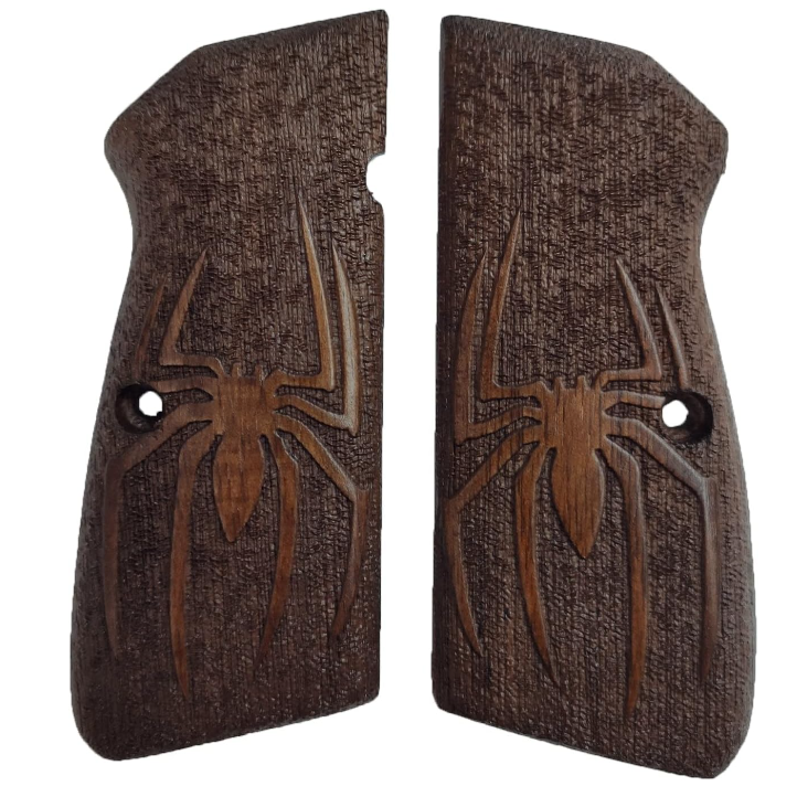 Zib Grips Silah Kabzası - Zig 14, Browning HP, High Power 14, Spor Kasa ile Uyumlu - Koyu Kahverengi Renk - BRWHPSCV037