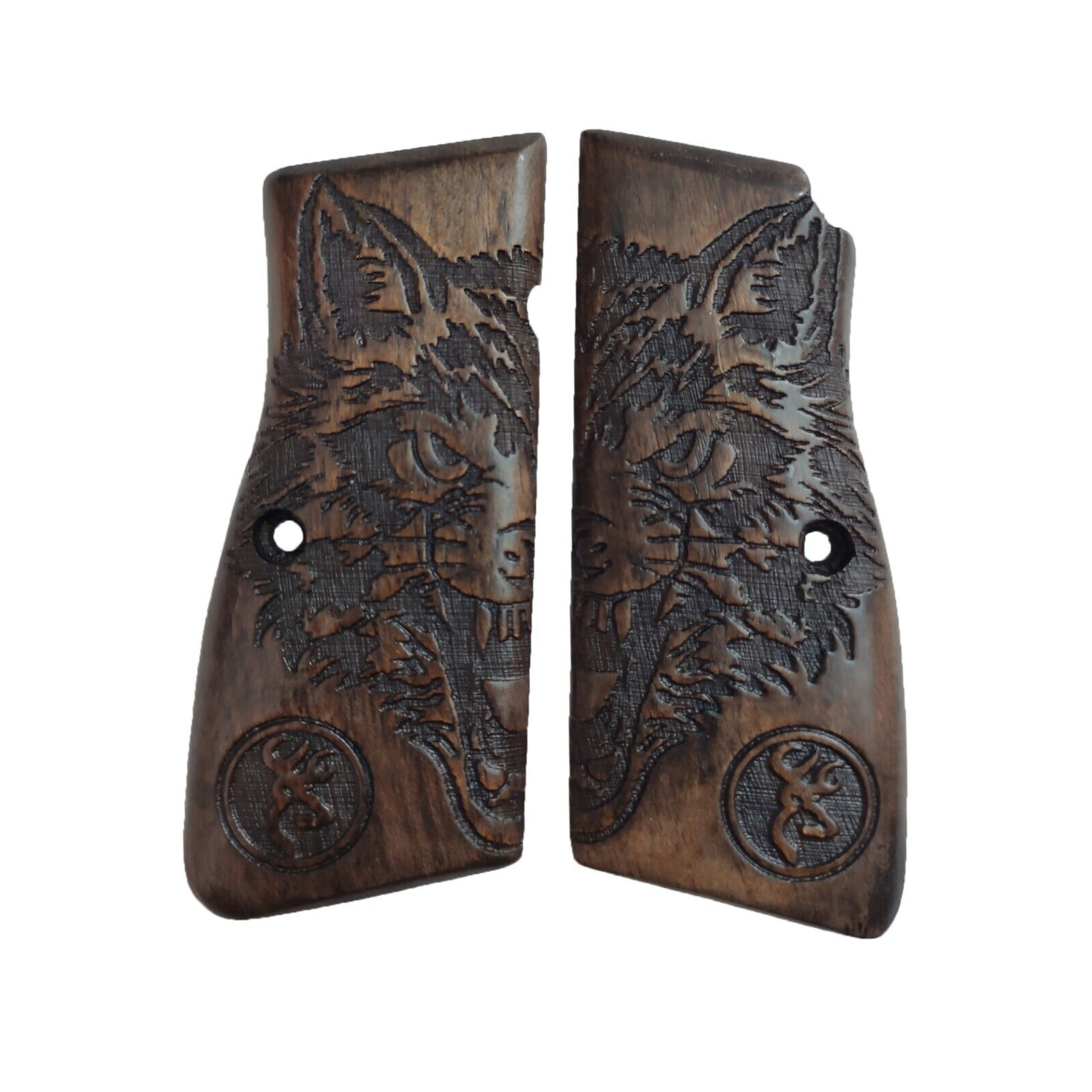 Zib Grips Silah Kabzası - Zig 14, Browning HP, High Power 14, Dik Kasa, Browning Halkalı (Halka için kesim yaptırmak için mesaj atın), Halkasız ile Uyumlu - Koyu Kahverengi Renk - BRWHPCV032