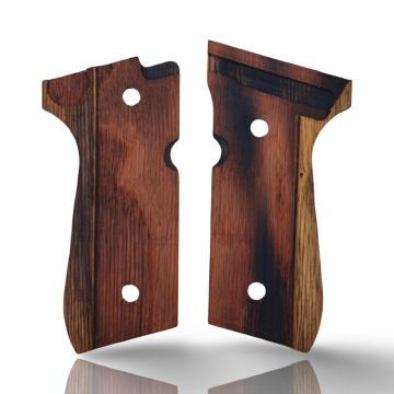 Zib Grips Silah Kabzası - Girsan Yavuz 16, Beretta F92 ile Uyumlu - Sadece vernik uygulanmış - Lamine Malzemesinden Yapılma - Metal Logolu - LMBRTF92SV052L1