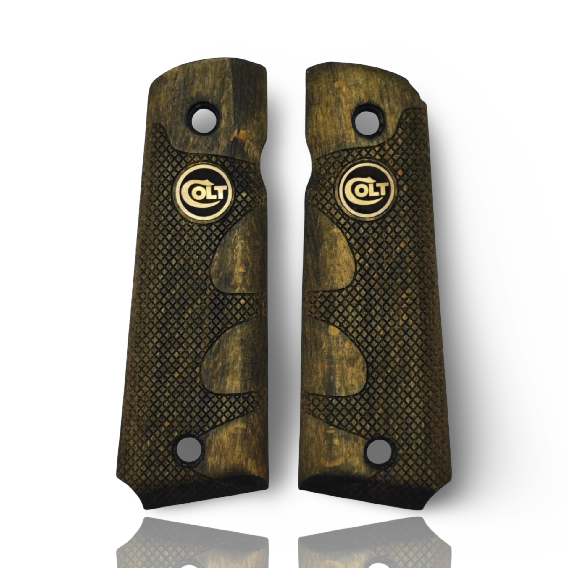 Zib Grips Silah Kabzası - Colt 1911, Girsan MC 1911 ile Uyumlu - Oksit Renk - Metal Logolu - CLT1911OK056L1