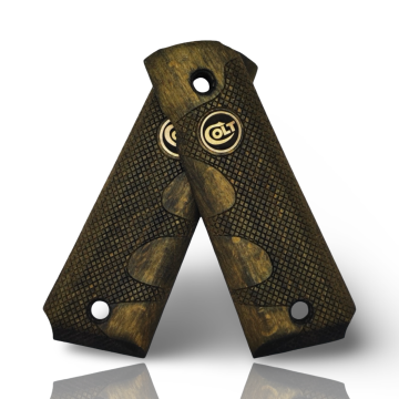 Zib Grips Silah Kabzası - Colt 1911, Girsan MC 1911 ile Uyumlu - Oksit Renk - Metal Logolu - CLT1911OK056L1