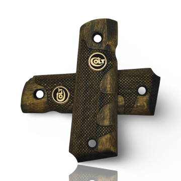 Zib Grips Silah Kabzası - Colt 1911, Girsan MC 1911 ile Uyumlu - Oksit Renk - Metal Logolu - CLT1911OK056L1