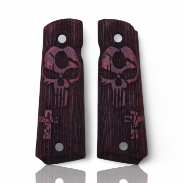 Zib Grips Silah Kabzası - Colt 1911, Girsan MC 1911 ile Uyumlu - Bordo Renk - CLT1911BR005