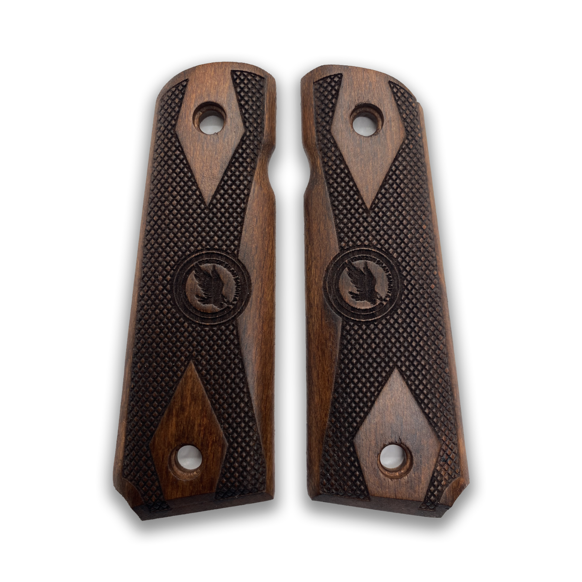 Zib Grips Silah Kabzası - Colt 1911, Girsan MC 1911 ile Uyumlu - Koyu Kahverengi Renk - CLT1911CV063