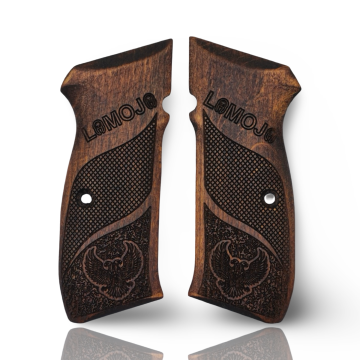 Zib Grips Silah Kabzası - CZ 75, Canik 55, S120, L120 ile Uyumlu - Koyu Kahverengi Renk - CZ75CV064