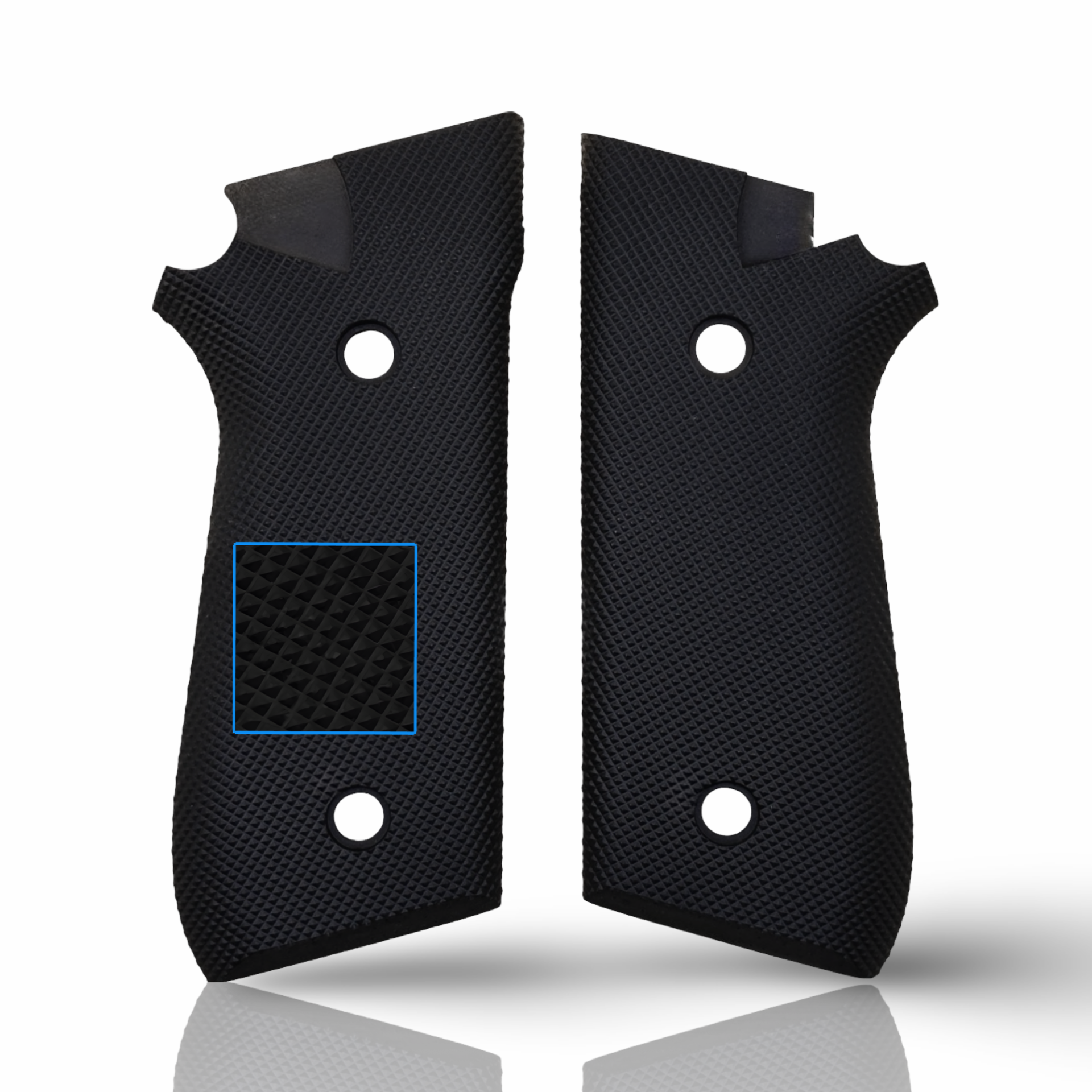 Zib Grips Silah Kabzası - Cybergun, Taurus PT92 ile Uyumlu - Siyah Renk - Polimer Malzemesinden Yapılma - POTRSPT92SY001