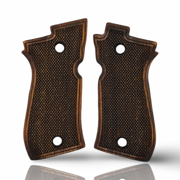 Zib Grips Silah Kabzası - Beretta F81/F84, Fatih 13 ile Uyumlu - Koyu Kahverengi Renk - BRTF81CV010