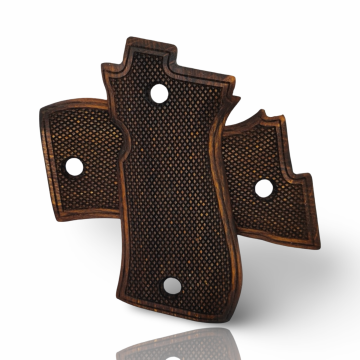 Zib Grips Silah Kabzası - Beretta F81/F84, Fatih 13 ile Uyumlu - Koyu Kahverengi Renk - BRTF81CV010