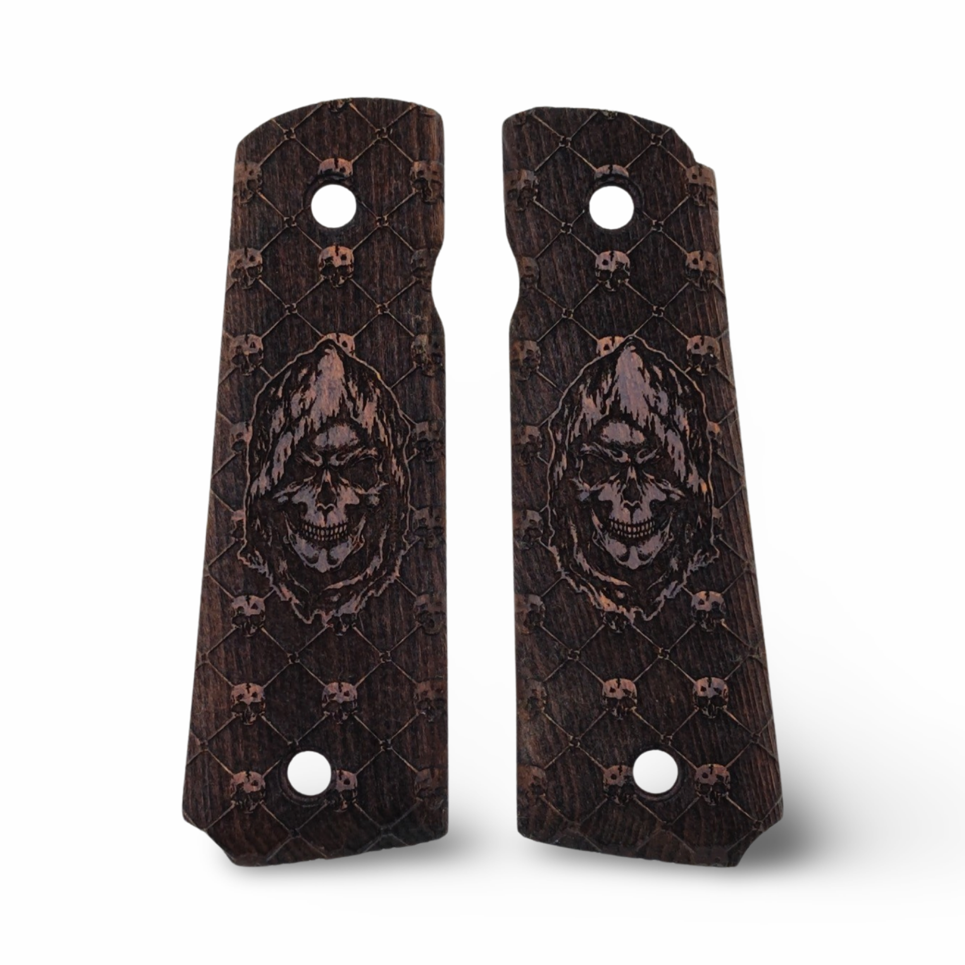 Zib Grips Silah Kabzası - Colt 1911, Girsan MC 1911 ile Uyumlu - Koyu Kahverengi Renk - CLT1911CV015