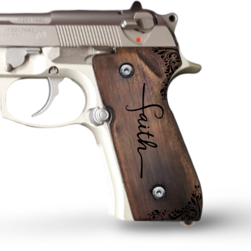 Zib Grips Silah Kabzası - Girsan Yavuz 16, Beretta F92 ile Uyumlu - Koyu Kahverengi Renk - BRTF92CV047