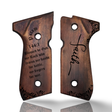 Zib Grips Silah Kabzası - Girsan Yavuz 16, Beretta F92 ile Uyumlu - Koyu Kahverengi Renk - BRTF92CV047