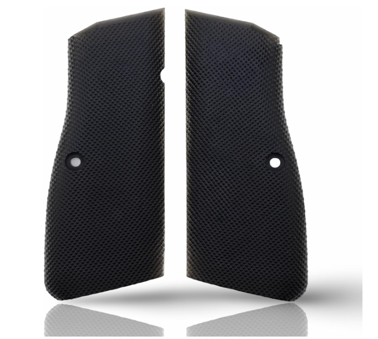 Zib Grips Silah Kabzası - Zig 14, Browning HP, High Power 14, Dik Kasa, Browning Halkalı (Halka için kesim yaptırmak için mesaj atın), Halkasız ile Uyumlu - Siyah Renk - Polimer Malzemesinden Yapılma - POBRWHPSY037