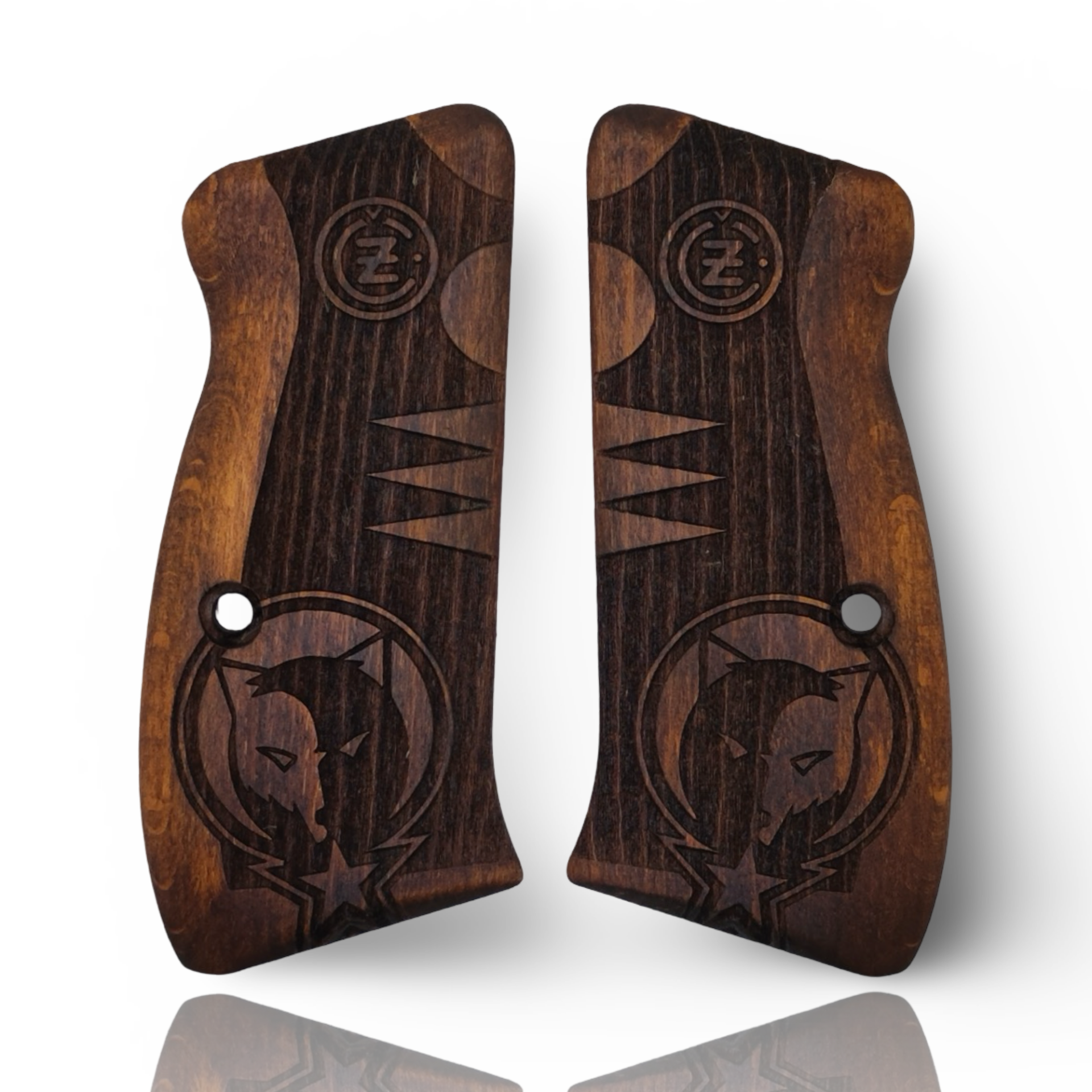 Zib Grips Silah Kabzası - CZ Kompakt, P-01 ile Uyumlu - Koyu Kahverengi Renk - CZCMPCV017