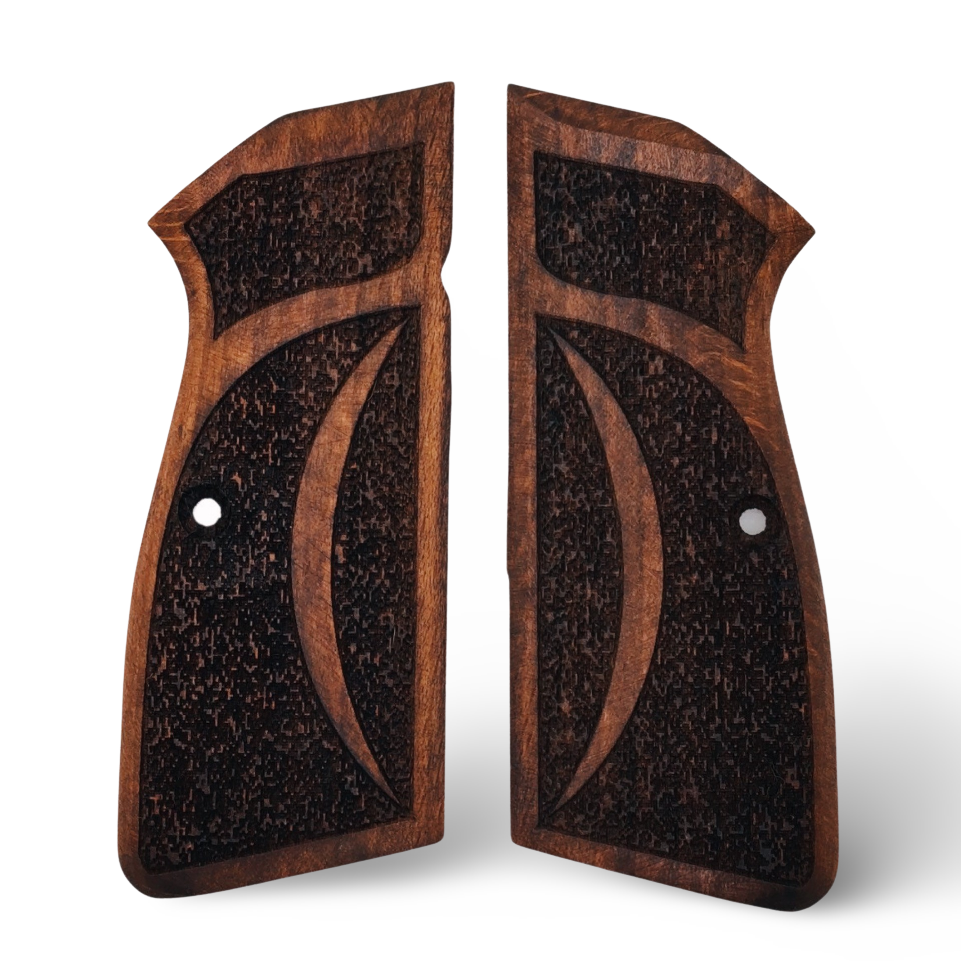 Zib Grips Silah Kabzası - Zig 14, Browning HP, High Power 14, Spor Kasa ile Uyumlu - Koyu Kahverengi Renk - BRWHPSCV003