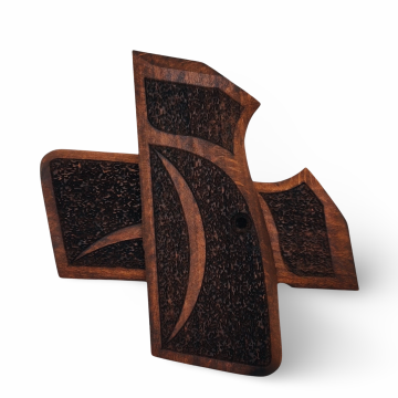 Zib Grips Silah Kabzası - Zig 14, Browning HP, High Power 14, Spor Kasa ile Uyumlu - Koyu Kahverengi Renk - BRWHPSCV003