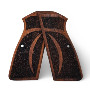 Zib Grips Silah Kabzası - Zig 14, Browning HP, High Power 14, Spor Kasa ile Uyumlu - Koyu Kahverengi Renk - BRWHPSCV003