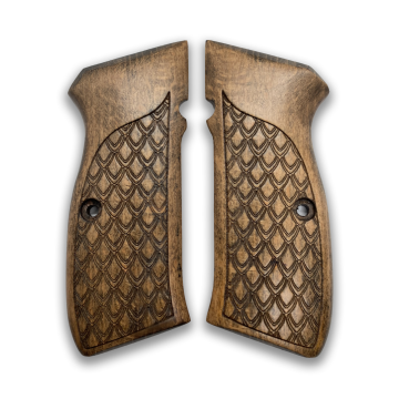 Zib Grips Silah Kabzası - CZ 75, Canik 55, S120, L120 ile Uyumlu - Açık Kahverengi Renk - CZ75UC054