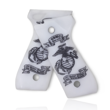 Zib Grips Silah Kabzası - Girsan Yavuz 16, Beretta F92 ile Uyumlu - Beyaz Renk - Pleksi Malzemesinden Yapılma - PLBRTF92BY019