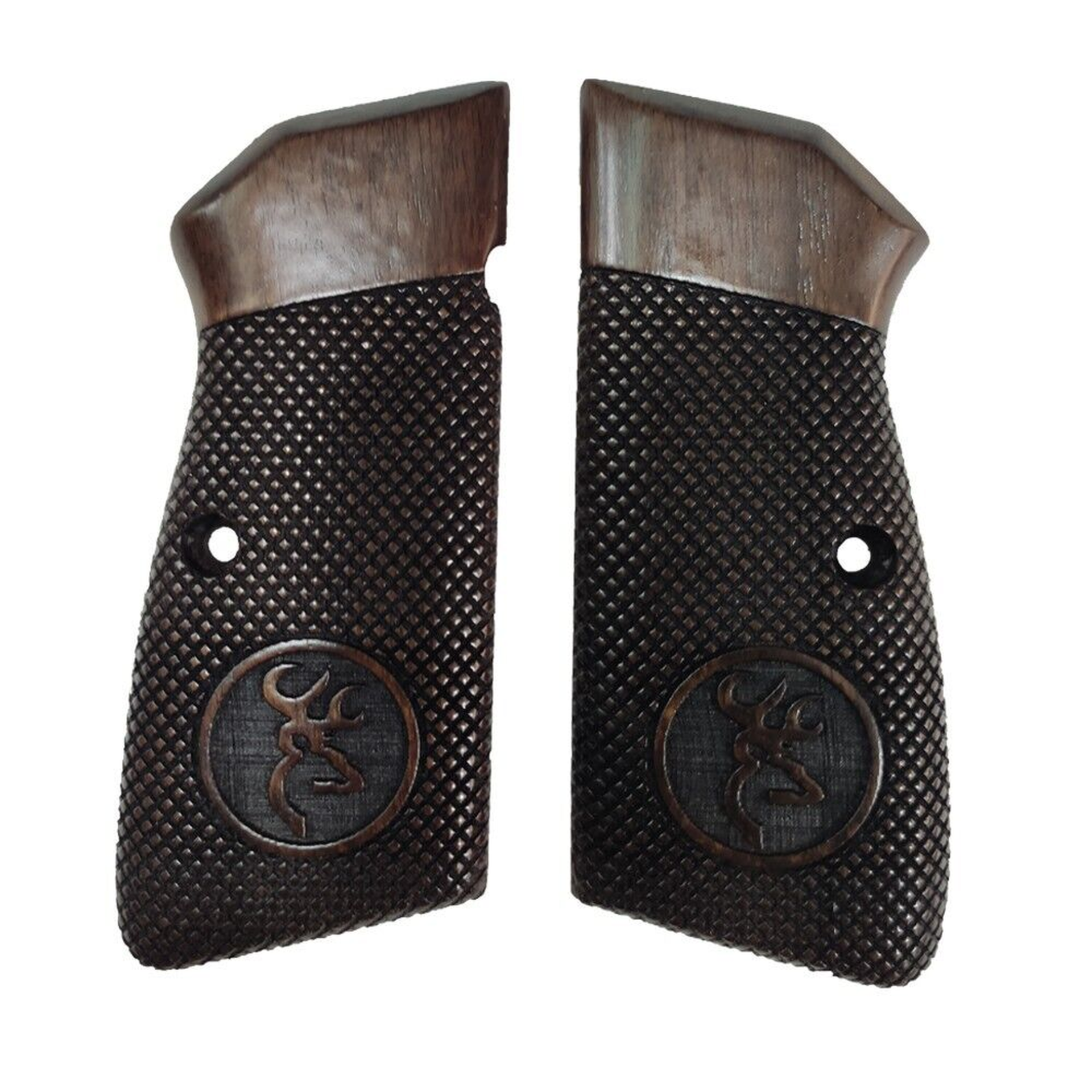 Zib Grips Silah Kabzası - Zig 14, Browning HP, High Power 14, Spor Kasa ile Uyumlu - Koyu Kahverengi Renk - BRWHPSCV011