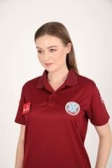 YENİ Paramedik Polo Yaka Bordo Comfort T-shirt(Unisex)