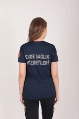 Evde Sağlık Lacivert Comfort T-shirt(Fileli-Unisex)