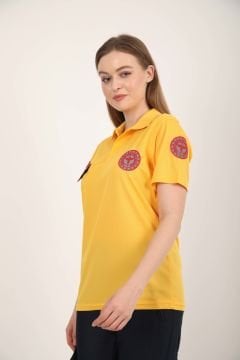 Yeni 112 Acil Sağlık Comfort Polo Yaka Sarı T-shirt(Unisex-Fileli)