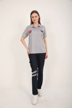 Yeni Paramedik Açık Füme Comfort Polo T-shirt(Unisex-Fileli)