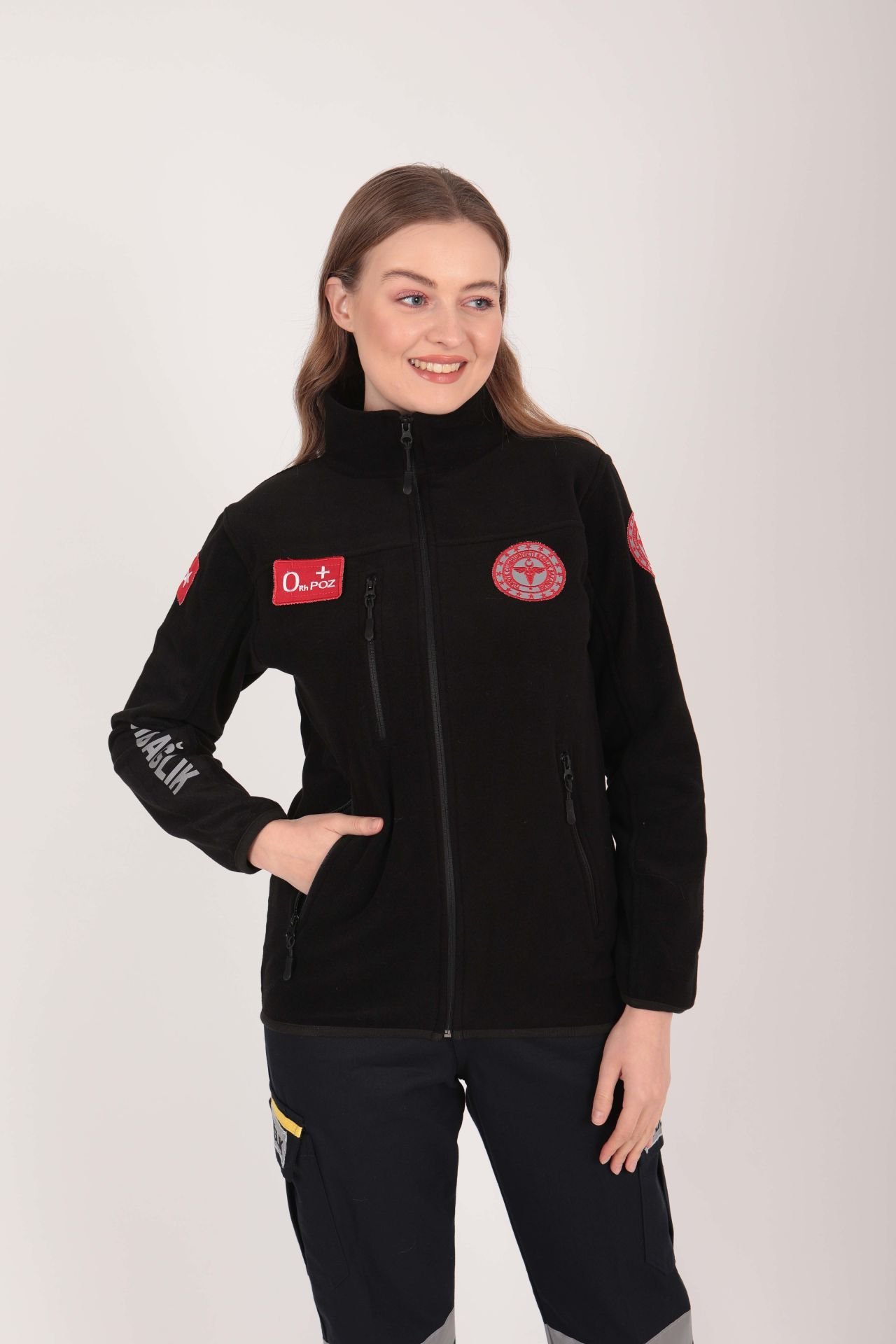 Yeni Siyah 112 Acil Sağlık Polar(Unisex)