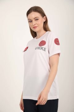 Yeni UMKE Beyaz Comfort Sıfır Yaka T-shirt(Unisex)
