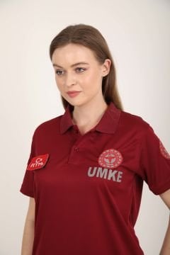 Yeni UMKE Bordo Comfort Polo Yaka T-shirt(Fileli-Unisex)