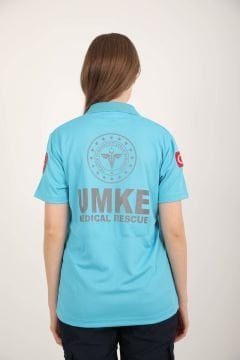 Yeni Turkuaz UMKE Polo Yaka Comfort T-shirt(Unisex-Fileli)