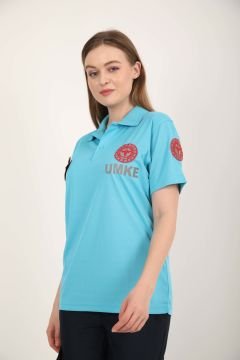 Yeni Turkuaz UMKE Polo Yaka Comfort T-shirt(Unisex-Fileli)