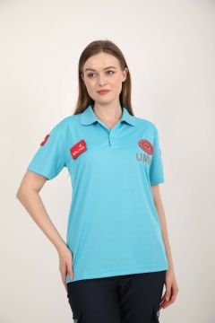 Yeni Turkuaz UMKE Polo Yaka Comfort T-shirt(Unisex-Fileli)