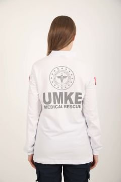 Yeni UMKE Beyaz Uzun Kollu Lacost T-shirt(Unisex)