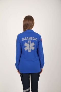 Yeni Paramedik Sax Mavisi Uzun Kollu Lacost T-shirt(Unisex)