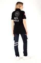 Yeni 112 Acil Sağlık Siyah Lacoste T-shirt(Unisex)