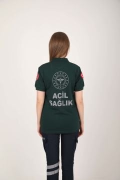 Yeni Acil Sağlık Avcı Yeşili Lacost T-shirt(Unisex)