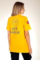 Yeni 112 Acil Sağlık Sarı Lacost T-shirt(Unisex)