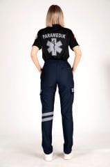 Yeni Paramedik Siyah Comfort T-shirt(Fileli)