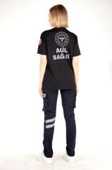Yeni Acil Sağlık Siyah V Yaka Comfort T-shirt(Fileli-Unisex)