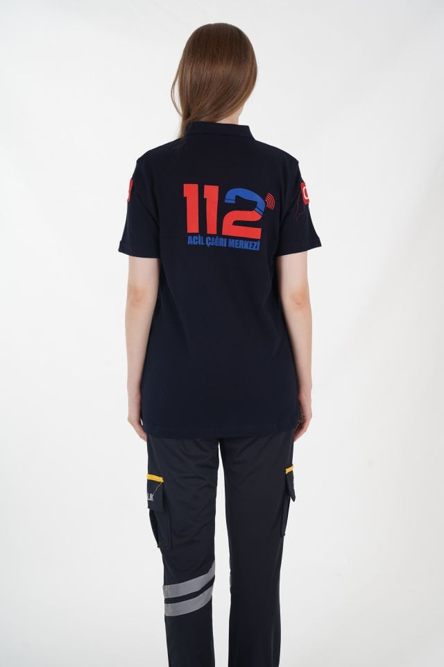 112 Acil Çağrı Merkezi Lacivert Lacost T-shirt (Unisex)