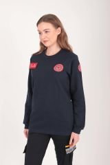 Yeni Evde Sağlık Sıfır Yaka Lacivert Swit(Unisex)