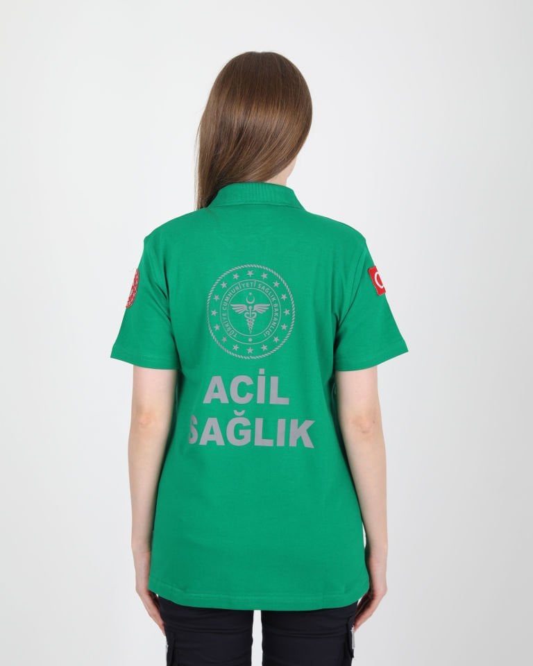 Yeni 112 Acil Sağlık Açık Yeşil Lacost T-shirt (Unisex)