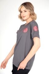 Yeni V Yaka Füme 112 Acil Sağlık  Comfort T-shirt(Fileli-Unisex)