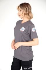 Yeni Paramedik Füme Comfort V Yaka T-shirt(Fileli-Unisex)