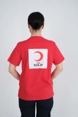 Yeni Kızılay Sıfır Yaka Kırmızı Penye T-shirt(Unisex)
