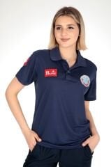 Paramedik T-shirt Comfort Polo Yaka Lacivert(Fileli-Unisex)