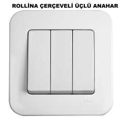 Viko Linnera/Rollina Beyaz/Krem Üçlü Anahtar