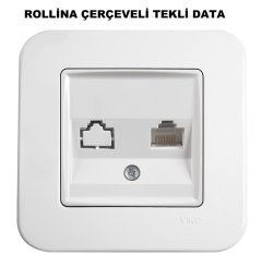 Viko Linnera/Rollina Beyaz/Krem Tekli Data Cat5/6