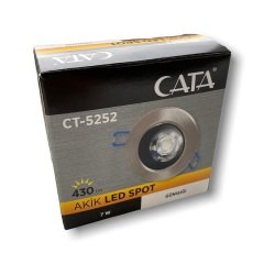 Cata 7 Watt Akik Cob Led Krom Kasa Beyaz/Günışığı ct-5252 S